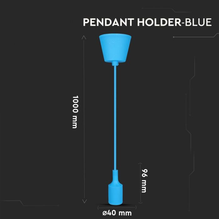 E27 Pendant Holder Blue
