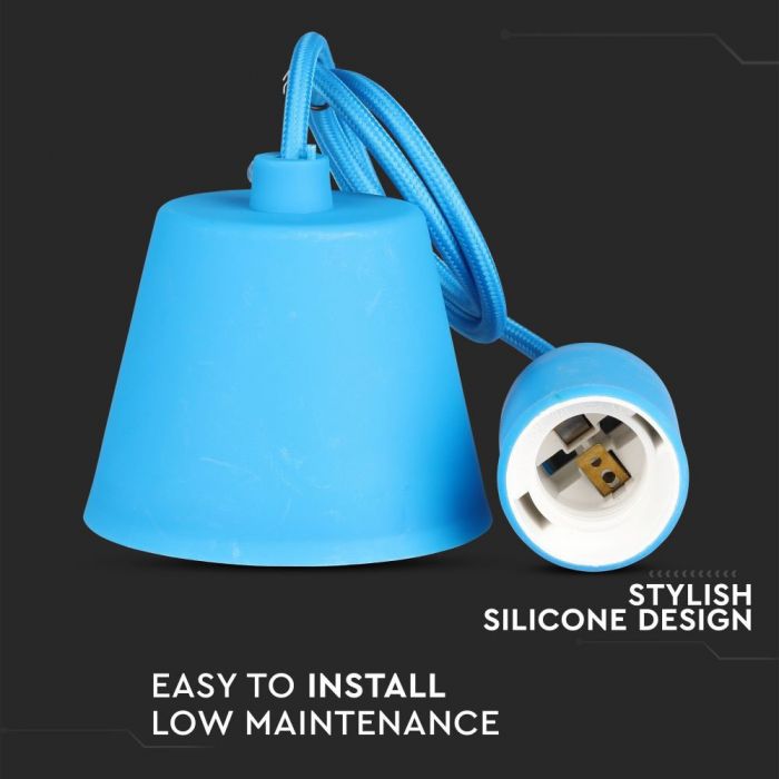 E27 Pendant Holder Blue