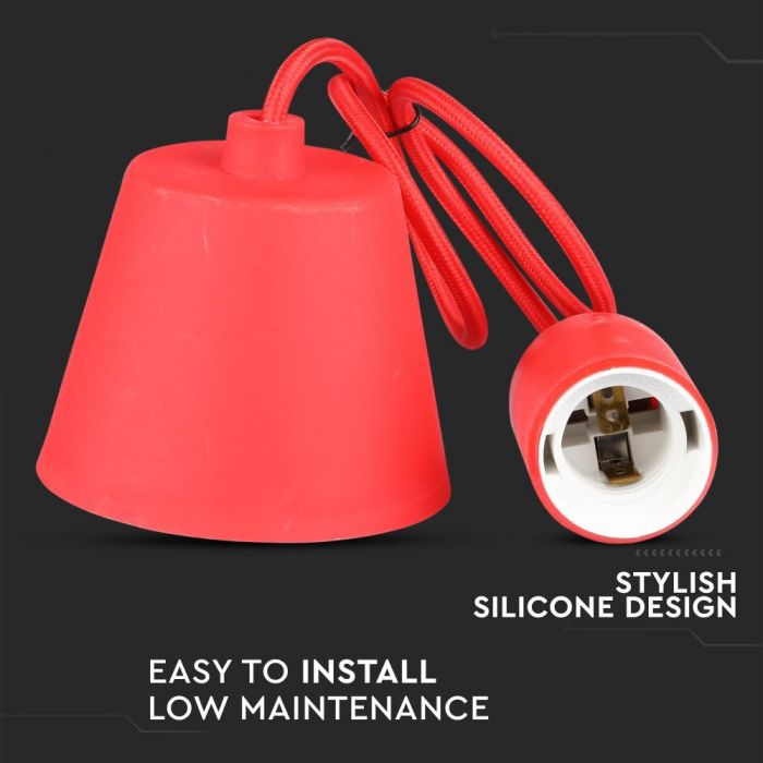 E27 Pendant Holder Red