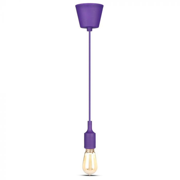 LED E27 PENDANT LAMP HOLDER 1M PURPLE