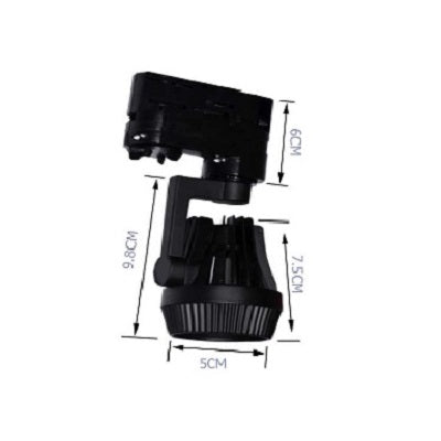 LED TRACK 4 LINE FITTING GU10 COMPATIBLE BLACK