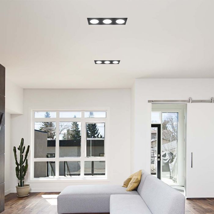 LED 3 X AR111 FITTING BLACK