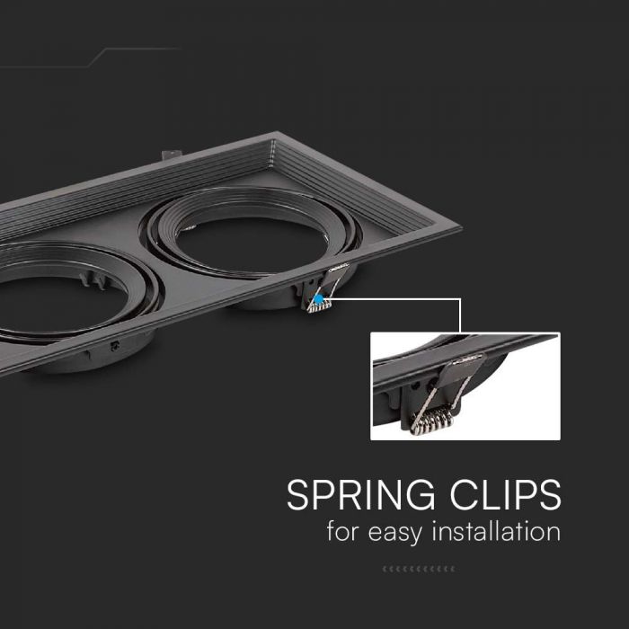LED 3 X AR111 FITTING BLACK