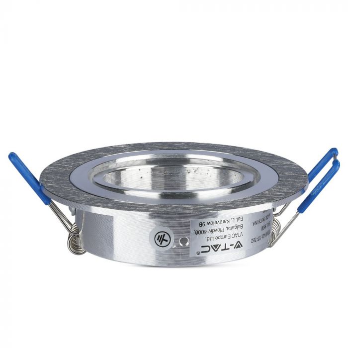 1 x GU10 Housing Round Aluminium Brush