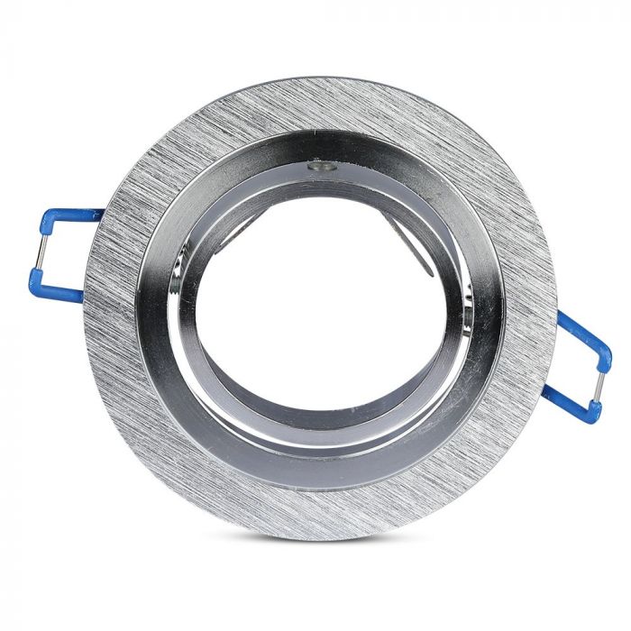 1 x GU10 Housing Round Aluminium Brush