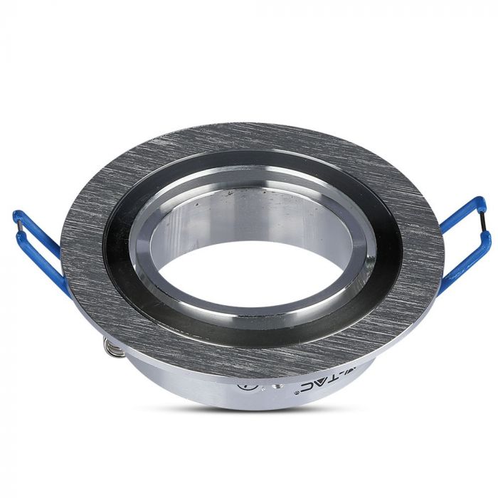 1 x GU10 Housing Round Aluminium Brush