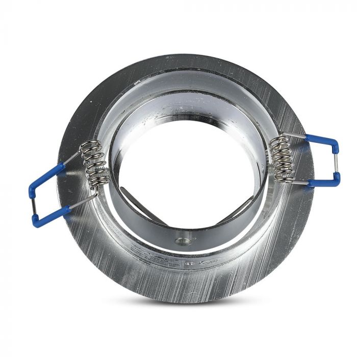1 x GU10 Housing Round Aluminium Brush