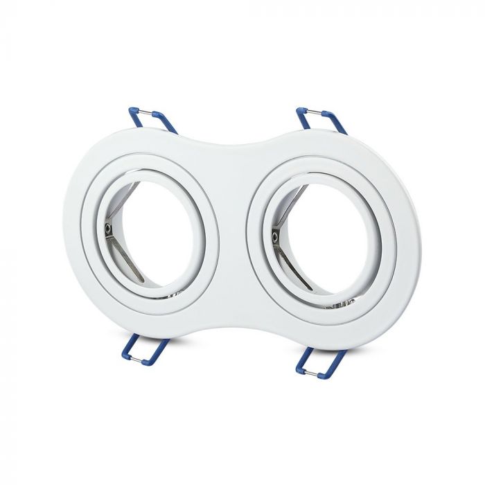 2 x GU10 Housing Round White