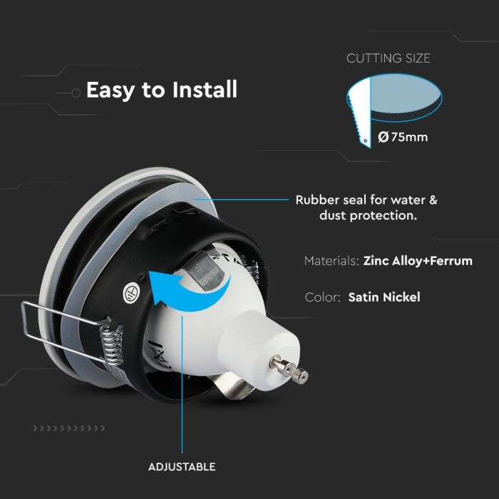 LED BRACKET GU10 ROUND FIXED SN 84 (75) IP54