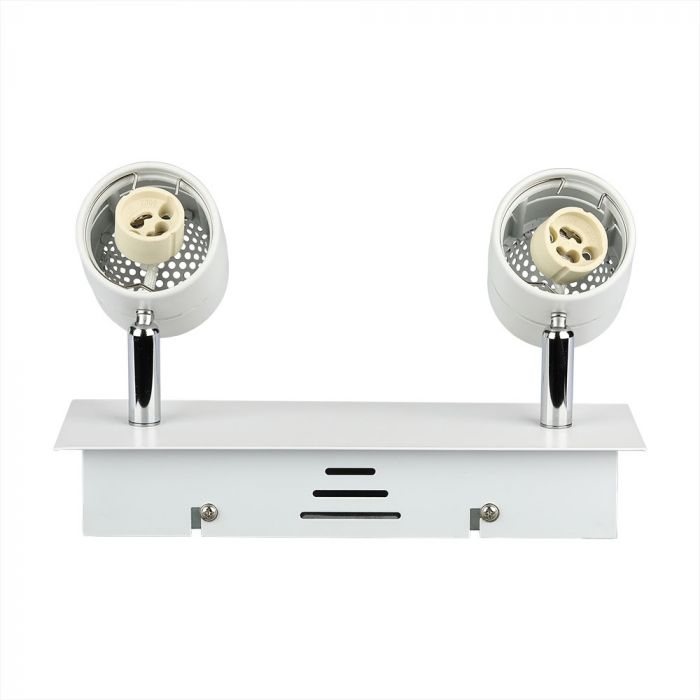 LED TRACK FITTING 2XGU10 WHITE
