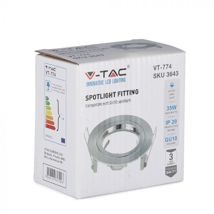LED BRACKET GU10 ROUND Aluminium Fixed SN 81 (73) Twist to Open