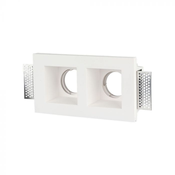 LED BRACKET 1X2 GU10 SQUARE WHITE 290X140X80 (215X120) GYPSUM