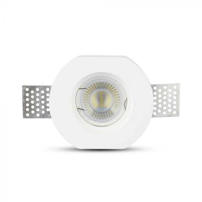 GU10 Fitting Round Gypsum White Edge Cut ?100