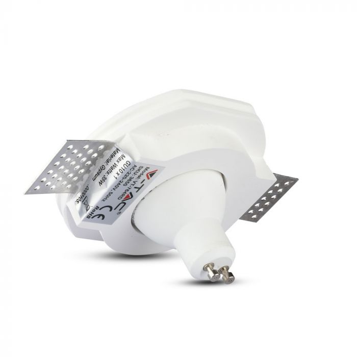 GU10 Fitting Round Gypsum White Edge Cut ?100