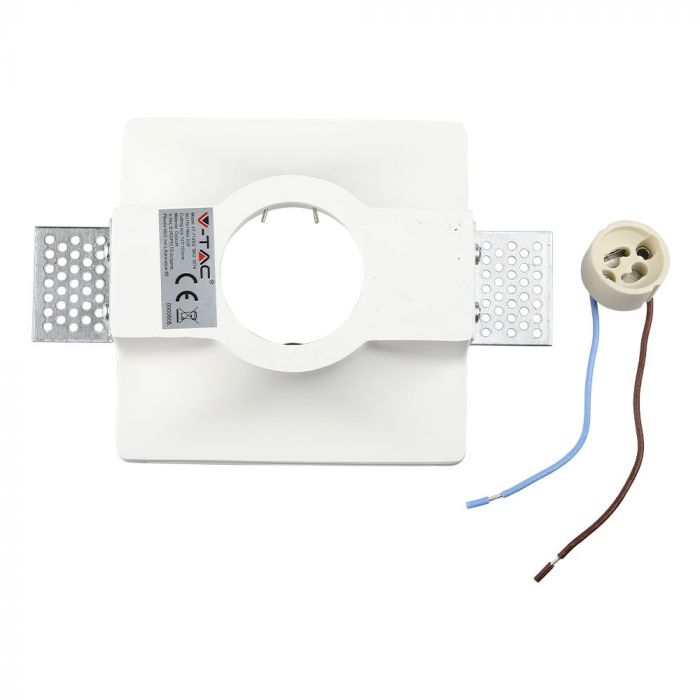LED BRACKET GU10 SQUARE WHITE 120X45 (120) GYPSUM