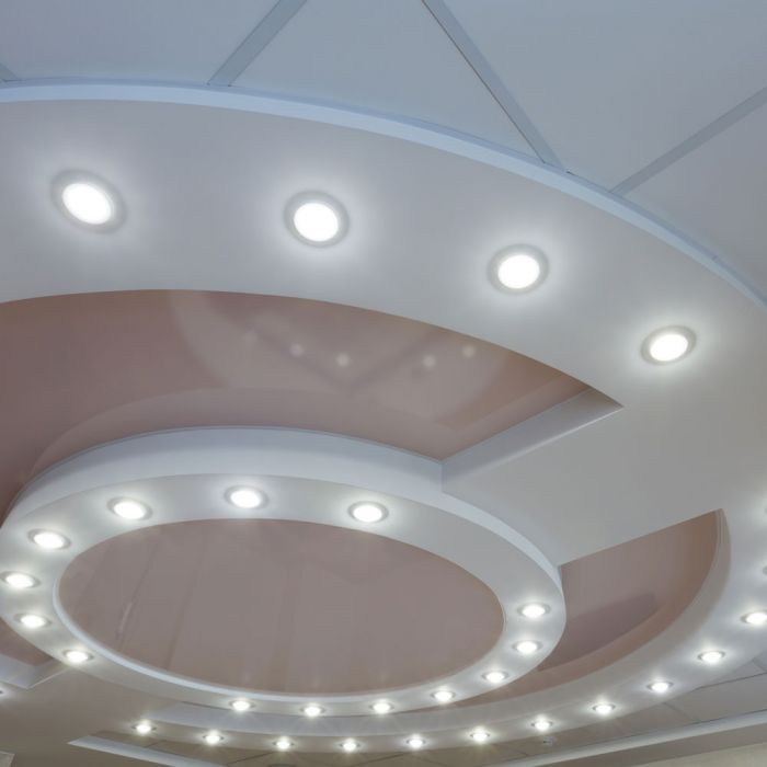 LED BRACKET GX53 ROUND FIXED WHITE 105X14 (90)