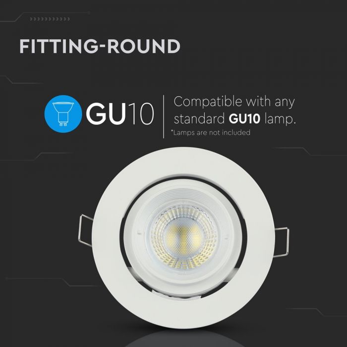 LED BRACKET ROUND Movable WHITE 102X46 (93) ZOOM FITTING
