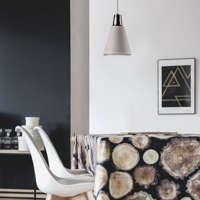 LED E27 PENDANT MODERN RED COPPER SAND WHITE 22X31X138