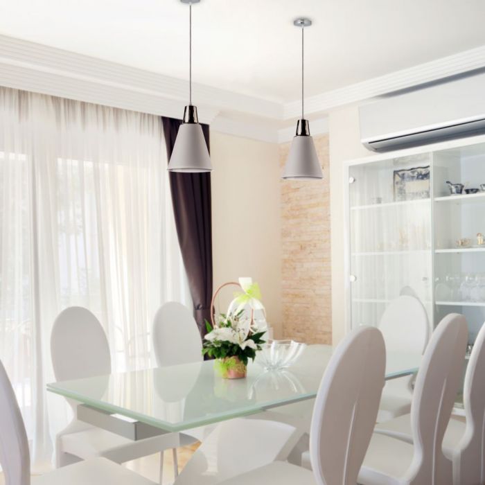 LED E27 PENDANT MODERN RED COPPER SAND WHITE 22X31X138