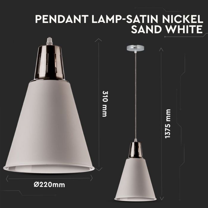 LED E27 PENDANT MODERN RED COPPER SAND WHITE 22X31X138