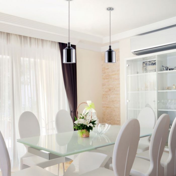 LED E27 PENDANT CHROME 17X100 COPPER