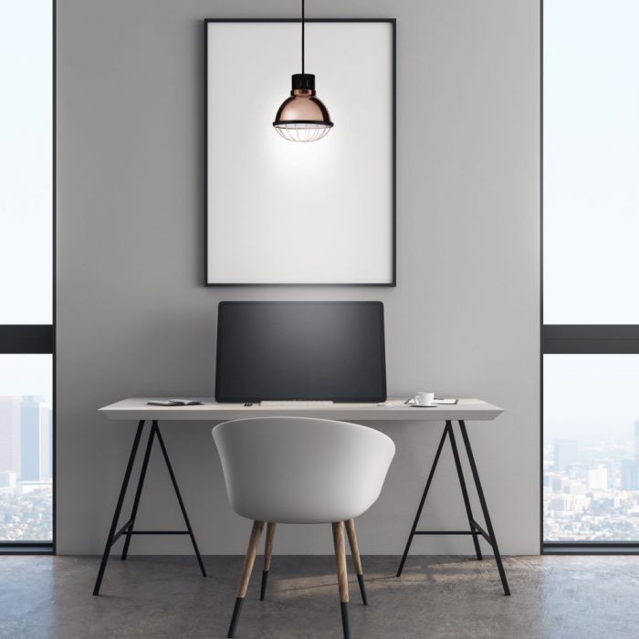 LED E27 PENDANT ROSE GOLD CMS LONG 25X100 COPPER