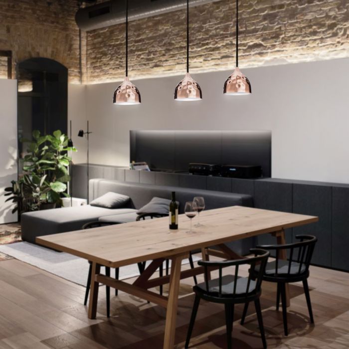 LED E27 PENDANT ROSE GOLD 23X100 COPPER