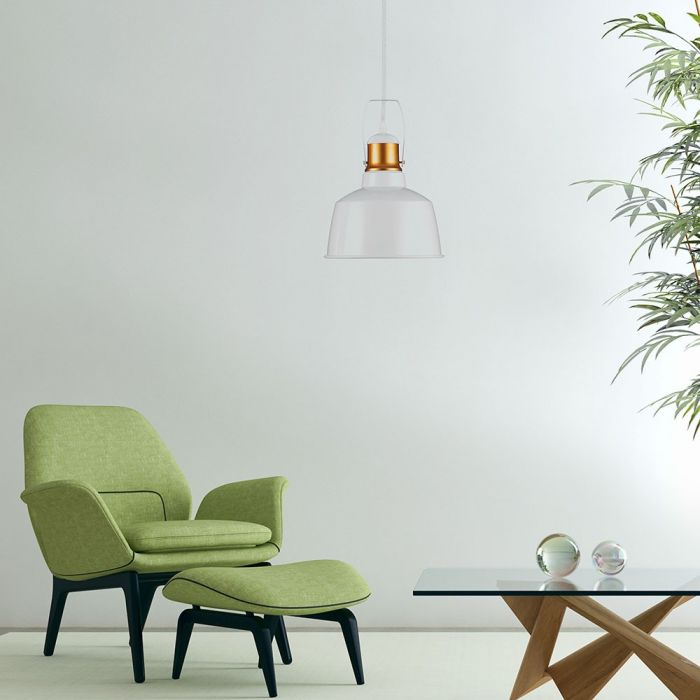 Aluminium Shade Pendant Light White