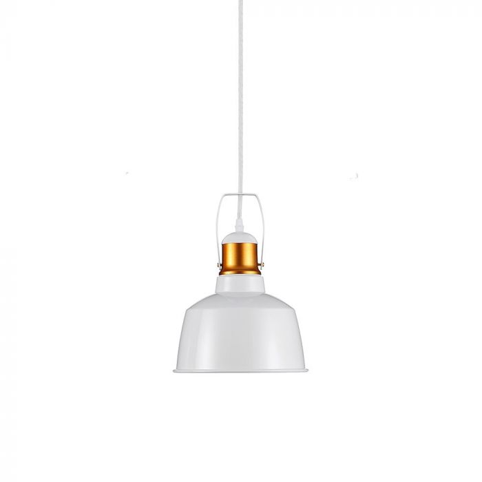 Aluminium Shade Pendant Light White