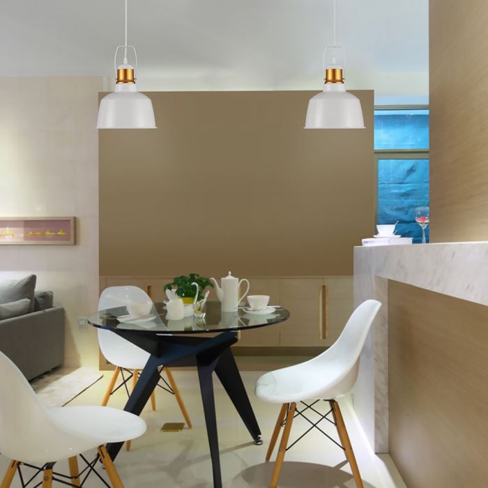 LED E27 PENDANT WHITE 23X31X115 ALUMINIUM