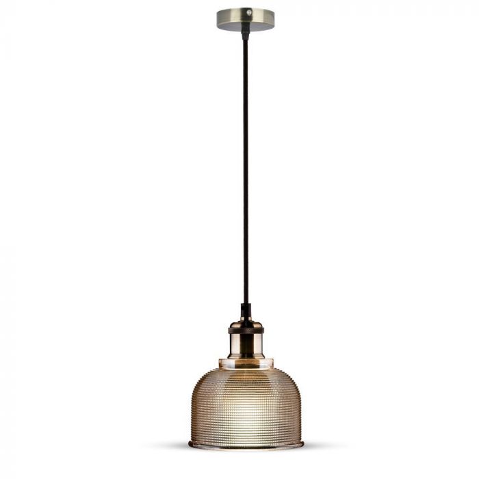 LED E27 PENDANT AMBER 15X16X105 GLASS