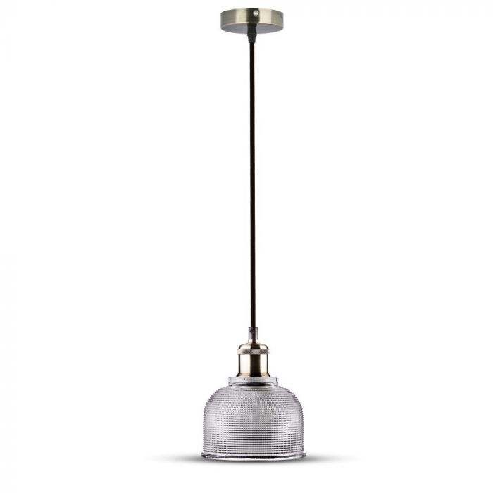 LED E27 PENDANT TRANSPARENT 15X16X105 GLASS