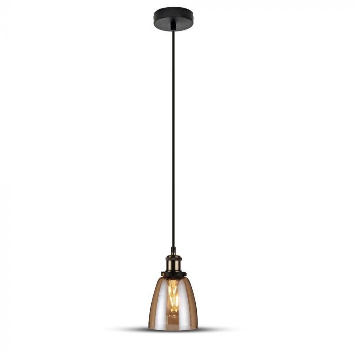 LED E27 PENDANT AMBER 14X24X113 VINTAGE GLASS