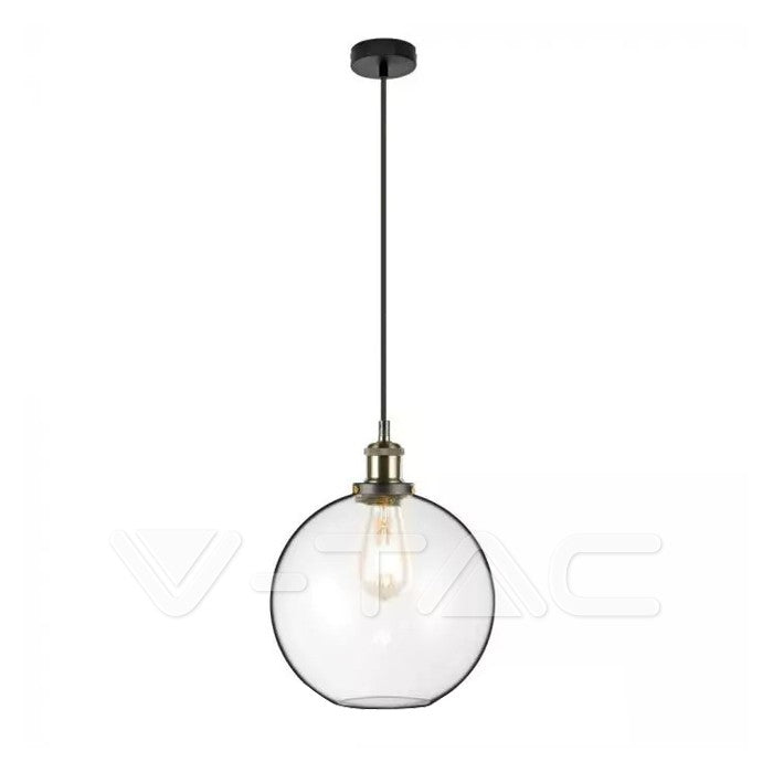 LED E27 PENDANT VINTAGE TRANSPARENT 20X33X122 GLASS