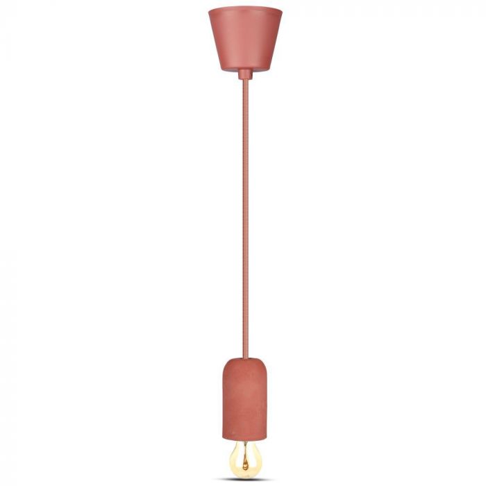 LED E27 PENDANT RED 95X50X1050 CONCRETE