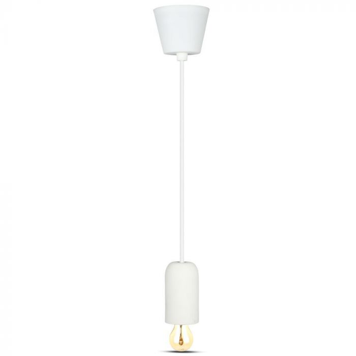 Concrete Pendant Light White