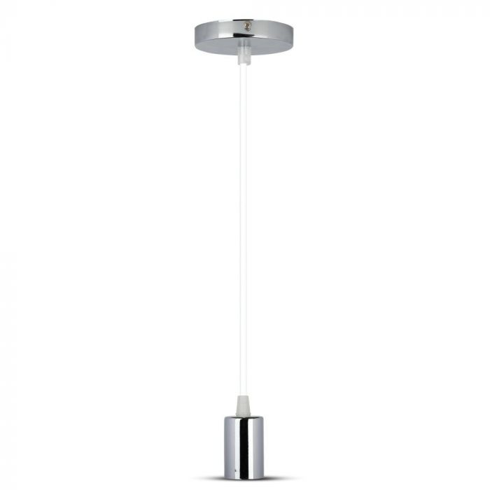 LED E27 PENDANT CHROME METAL 36X60 LIGHT WHITE