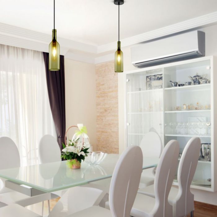 Bottle Pendant Light Grey