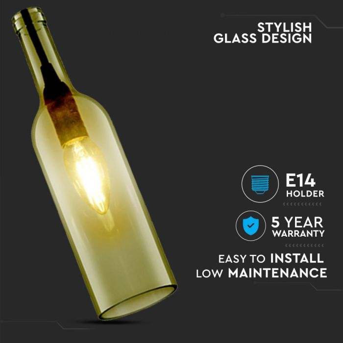 Bottle Pendant Light Grey