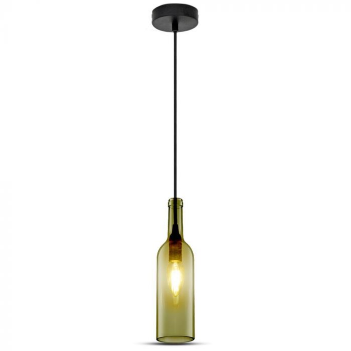 LED E27 PENDANT BOTTLE LIGHT GREY 7X28X115 GLASS