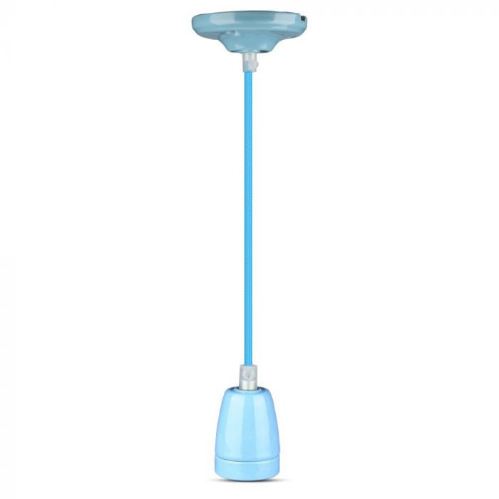 LED E27 HIGH FREQUENCY LAMP HOLDER BLUE 47X64X680 PORCELAIN