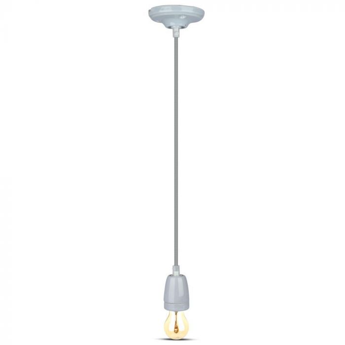 LED E27 HIGH FREQUENCY LAMP HOLDER GREY 47X64X680 PORCELAIN