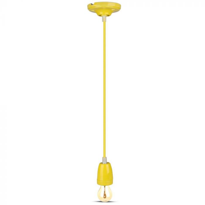 LED E27 HIGH FREQUENCY LAMP HOLDER YELLOW 47X64X680 PORCELAIN
