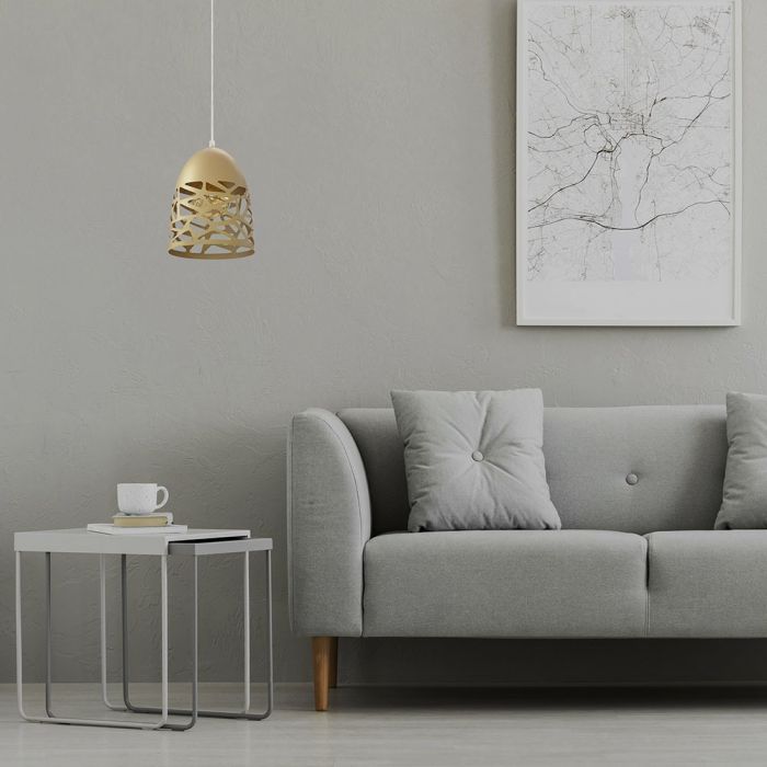 LED E27 PENDANT CHAMPANGE GOLD 20X27X130 MESH METAL