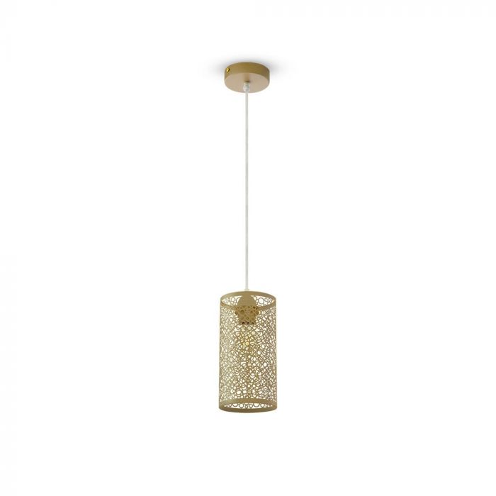LED E27 PENDANT CHAMPAGNE GOLD 13X25X130 CAN SHAPE METAL
