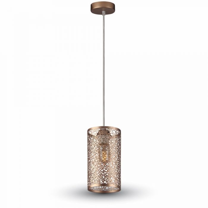 LED E27 PENDANT CHAMPAGNE GOLD 13X25X130 CAN SHAPE METAL