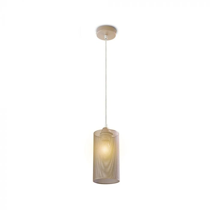 LED E27 PENDANT CHAMPANGE GOLD 13X22X130 CAN SHAPE METAL