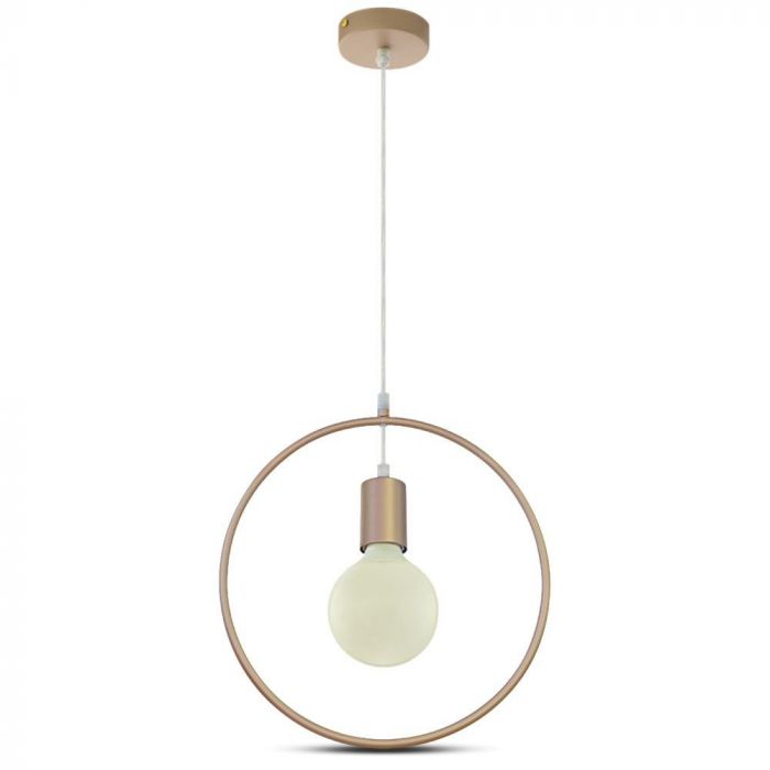 LED E27 PENDANT GEOMETRIC CHAMPANGE GOLD 32X32X135 CIRCLE METAL