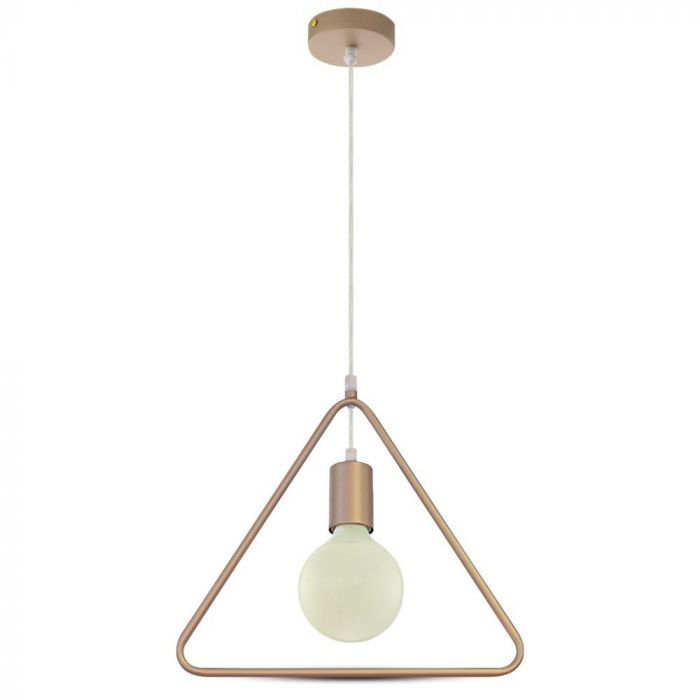 LED E27 PENDANT GEOMETRIC CHAMPANGE GOLD 32X32X135 TRIANGLE METAL