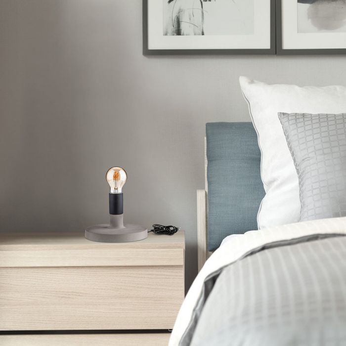 LED E27 PENDANT TABLE LAMP 18X13X200 CONCRETE